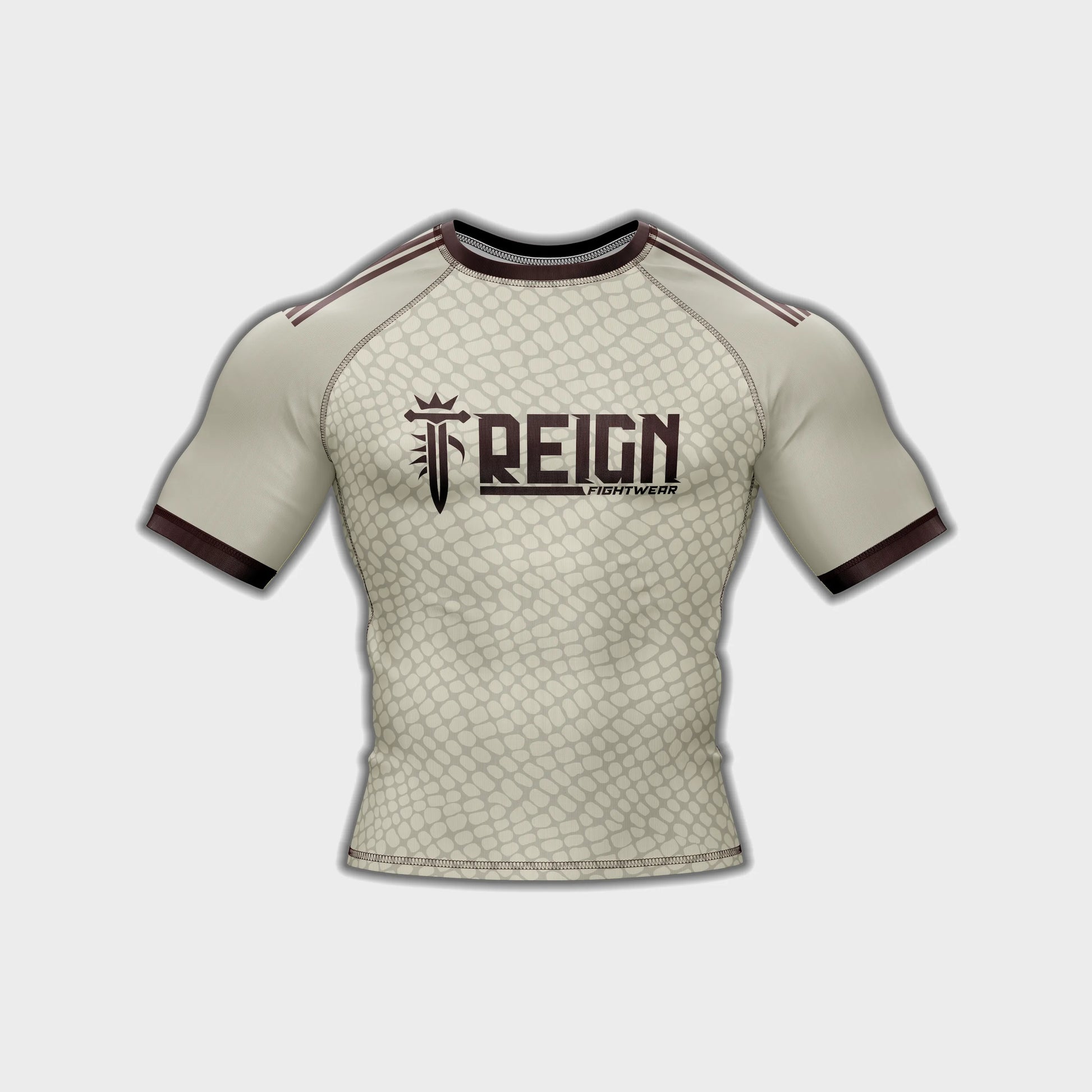 rashguard compression beige pour MMA et BJJ au MAROC– Reign Fightwear