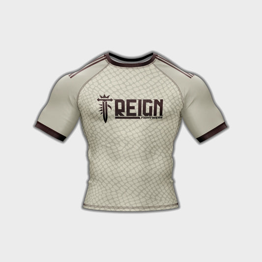 rashguard compression beige pour MMA et BJJ au MAROC– Reign Fightwear