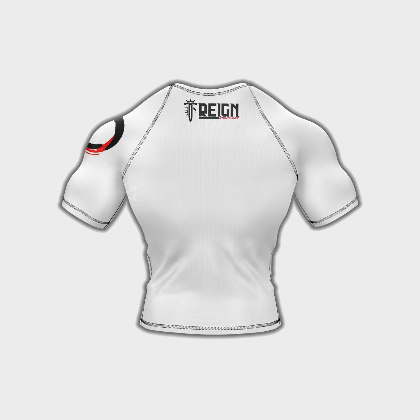 rashguard compression blanc pour MMA et BJJ au MAROC– Reign Fightwear