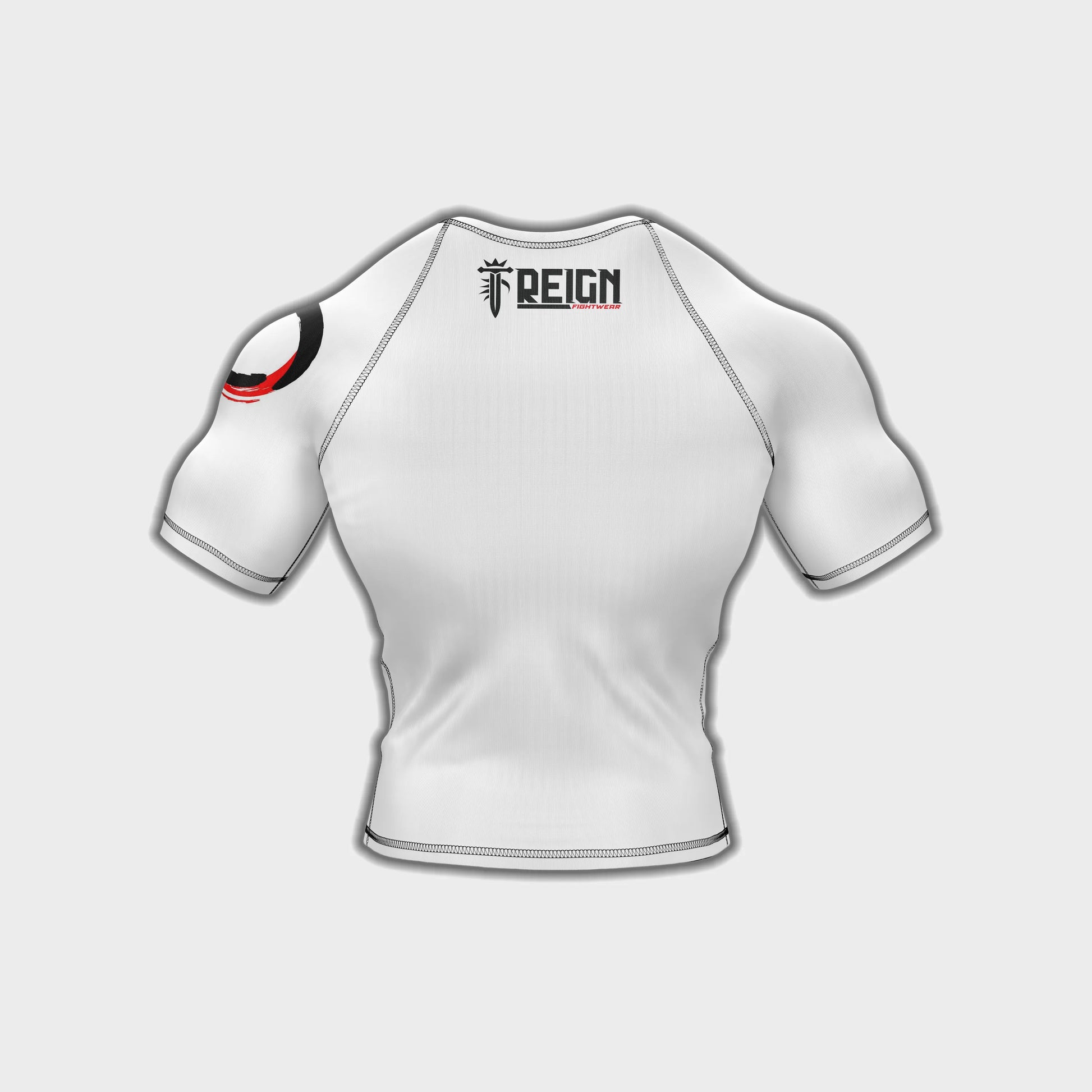 rashguard compression blanc pour MMA et BJJ au MAROC– Reign Fightwear