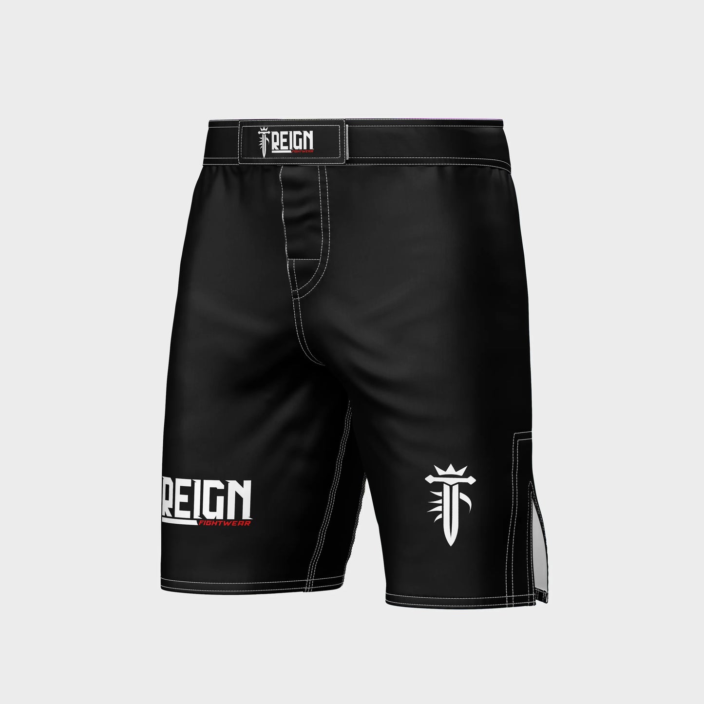 short de combat noir pour MMA et grappling au Maroc – Reign Fightwear