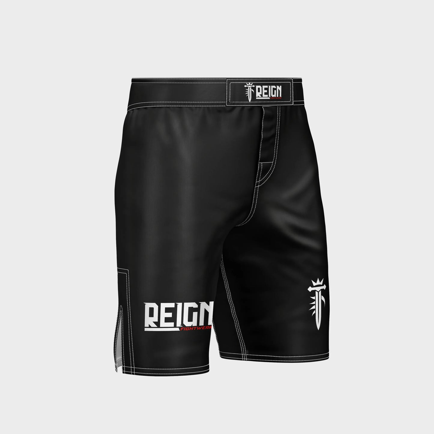 short de combat noir pour MMA et grappling au Maroc – Reign Fightwear