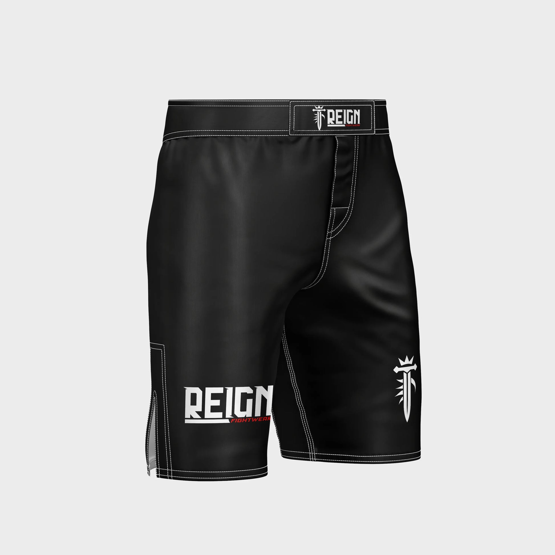 short de combat noir pour MMA et grappling au Maroc – Reign Fightwear