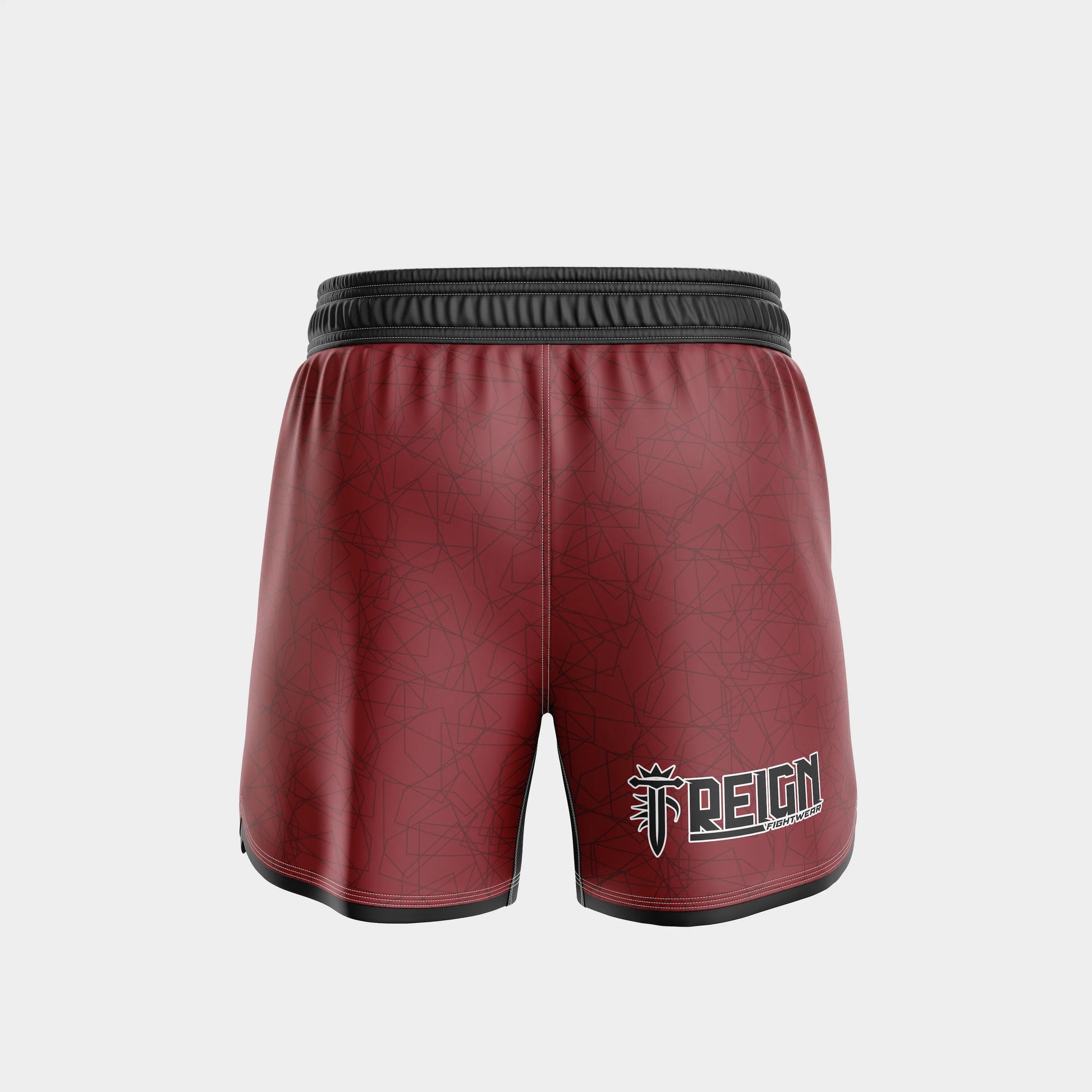 dos du short MMA rouge Reign Fightwear – tenue grappling no-gi marocain